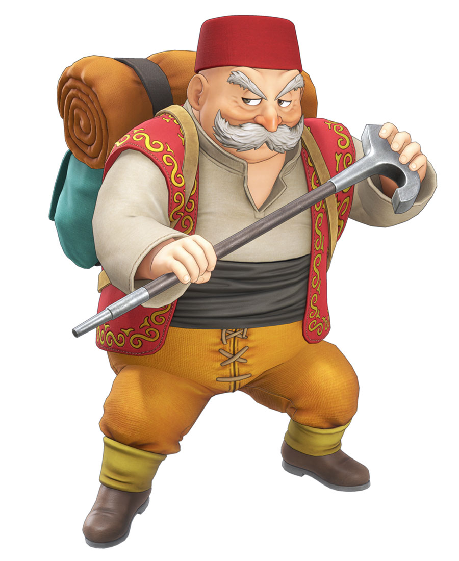 Rab, Combat Pose Artwork from Dragon Quest XI: Echoes of an Elusive Age