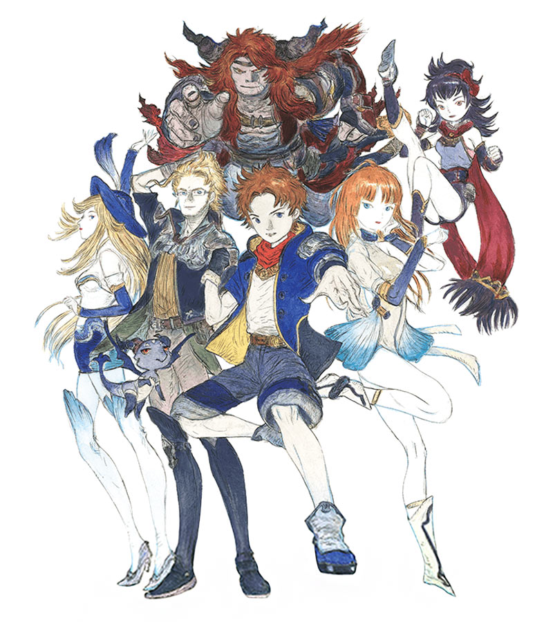Main Characters Concept Art from Final Fantasy Dimensions II
