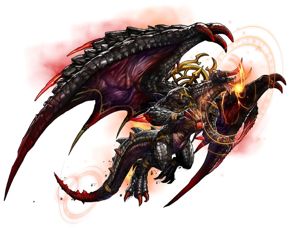 God Bahamut Concept Art from Final Fantasy Dimensions II