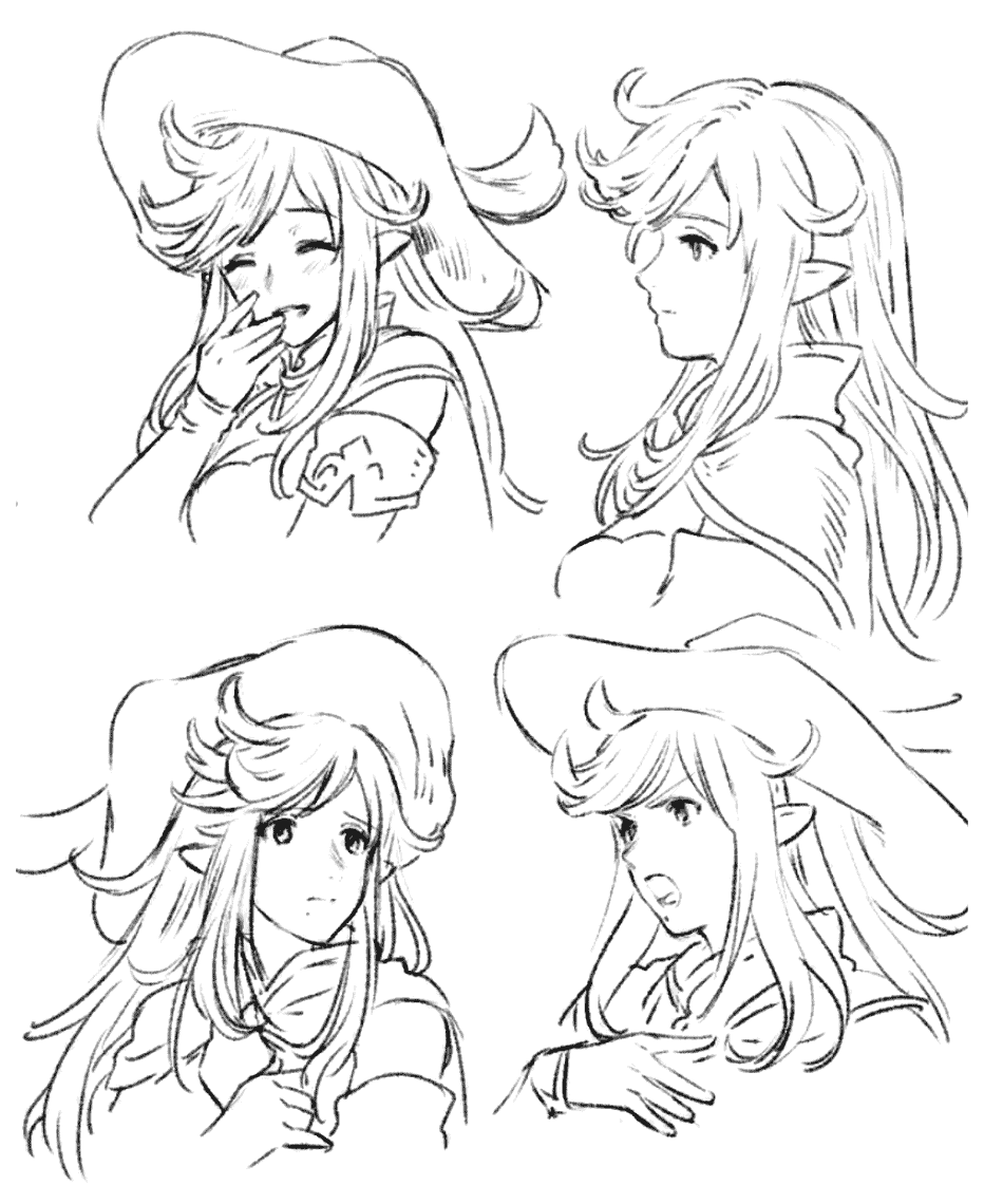 Jornee Sketches from Final Fantasy Dimensions II
