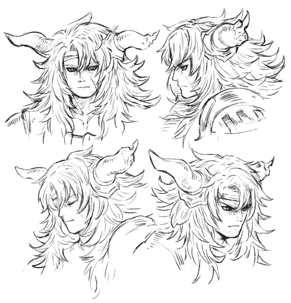 Parai Sketches from Final Fantasy Dimensions II