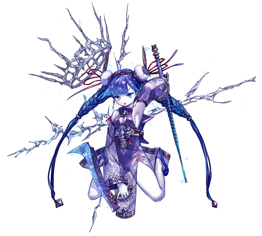 Shiva Kai Concept Art from Final Fantasy Dimensions II