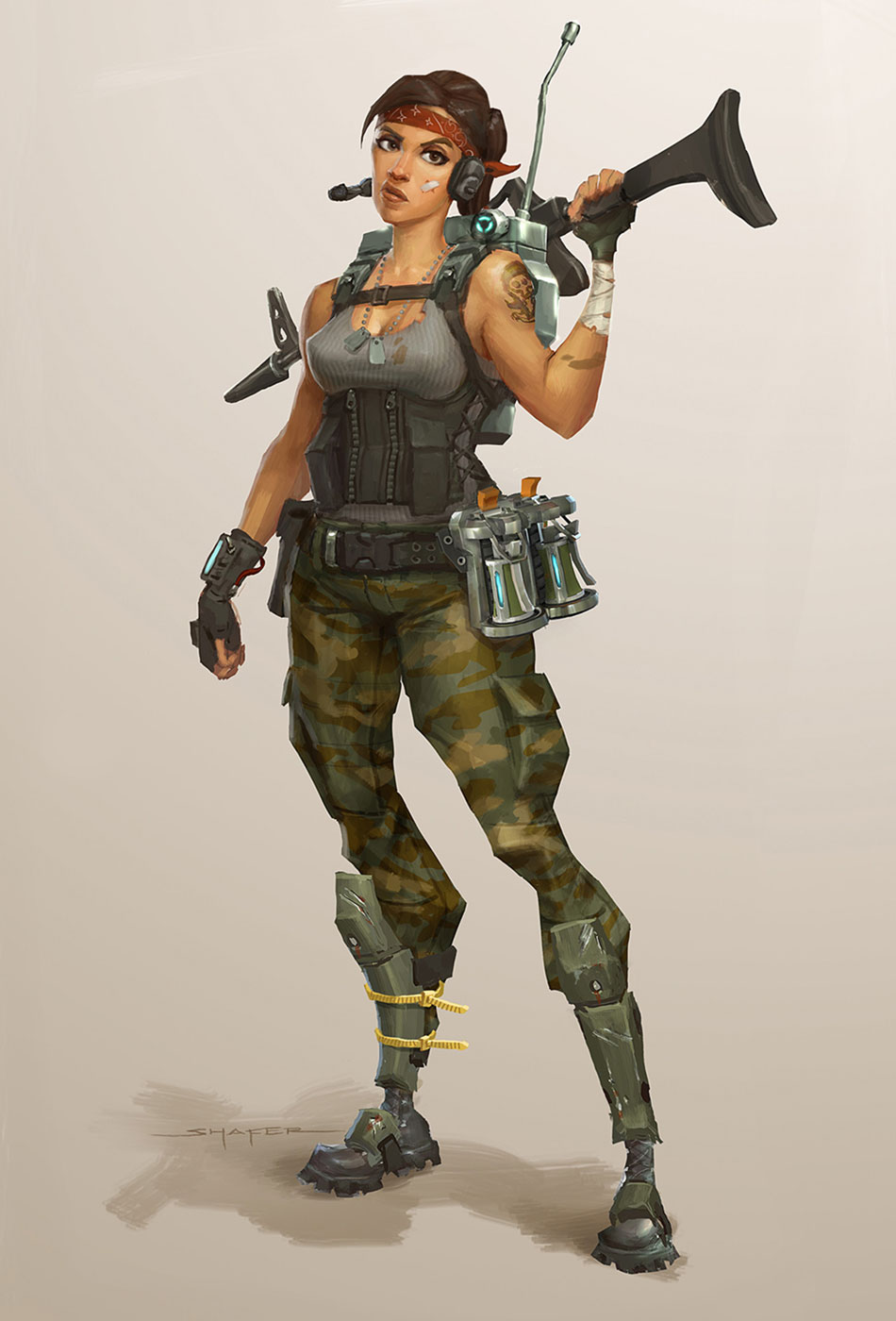 Female Commando Concept Art from Fortnite