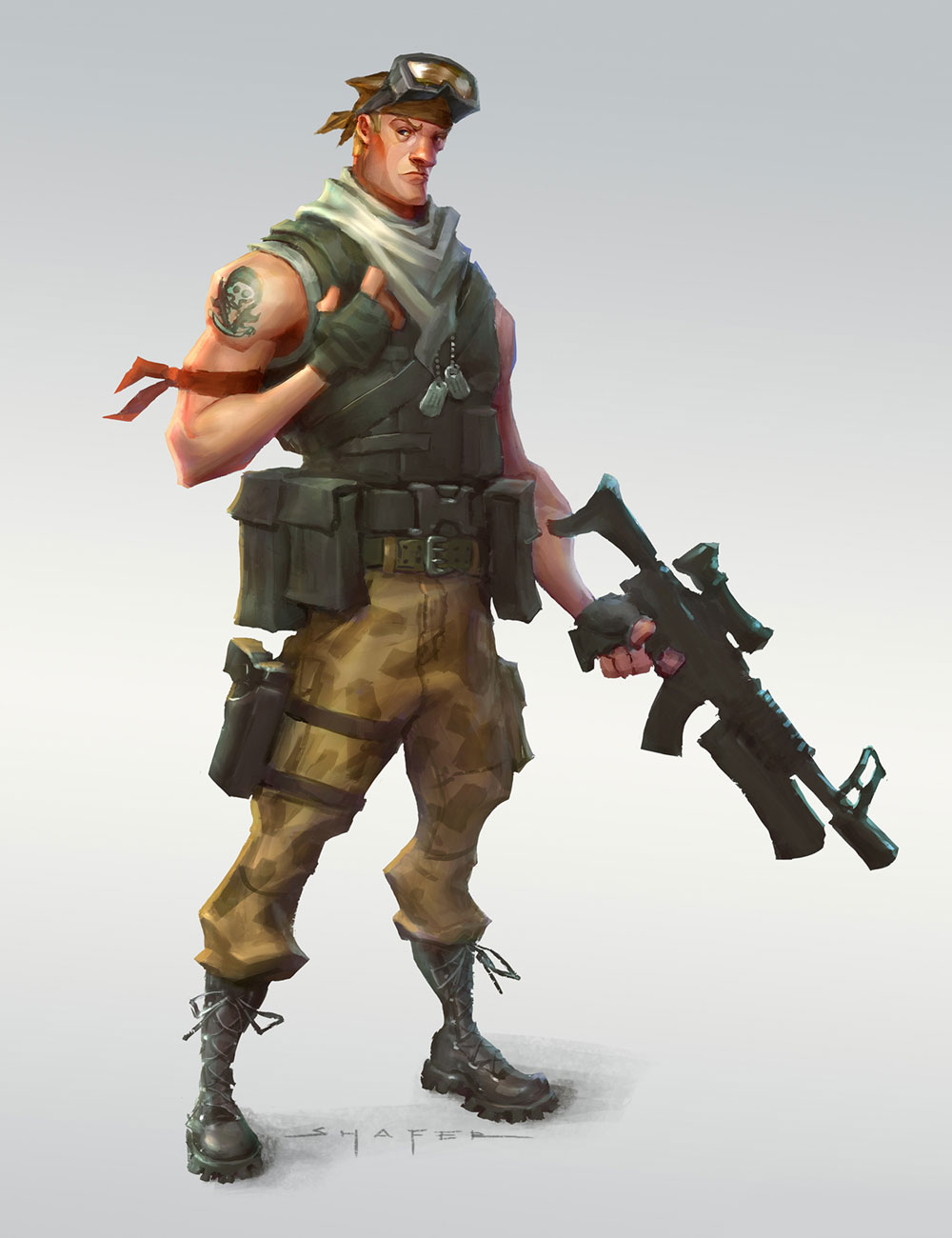 Male Commando Concept Artwork from Fortnite