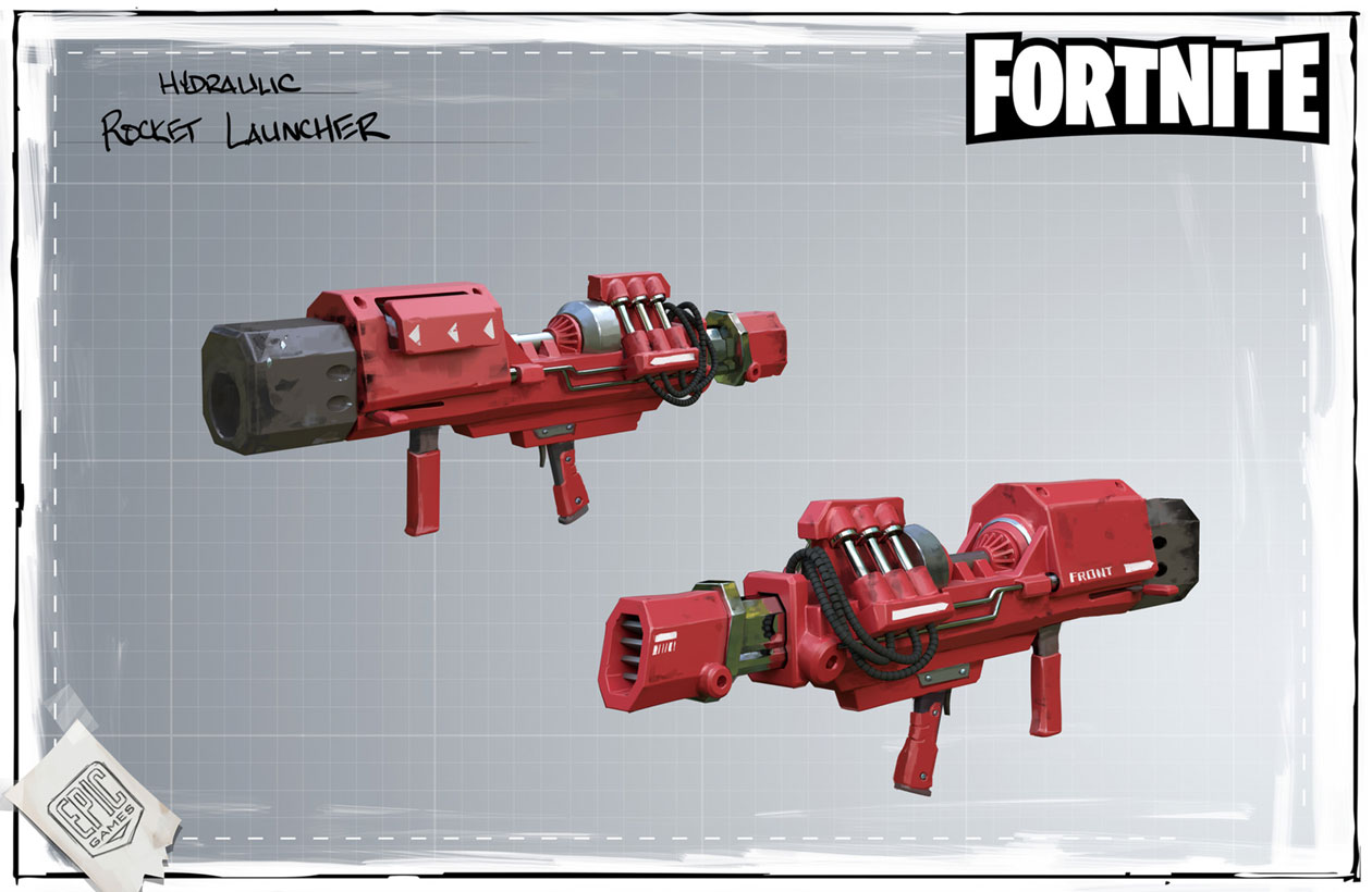 Hydraulic Rocket Launcher Concept Art from Fortnite
