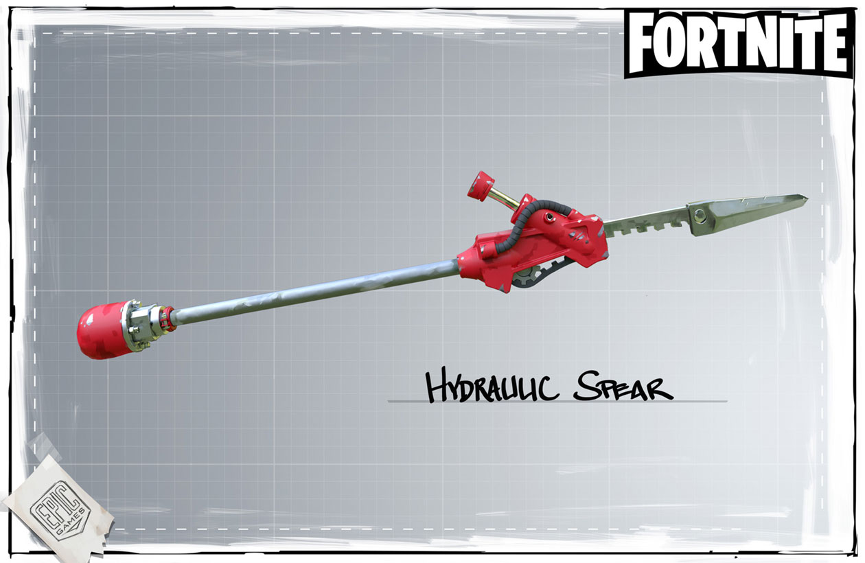 Hydraulic Spear Concept Art from Fortnite