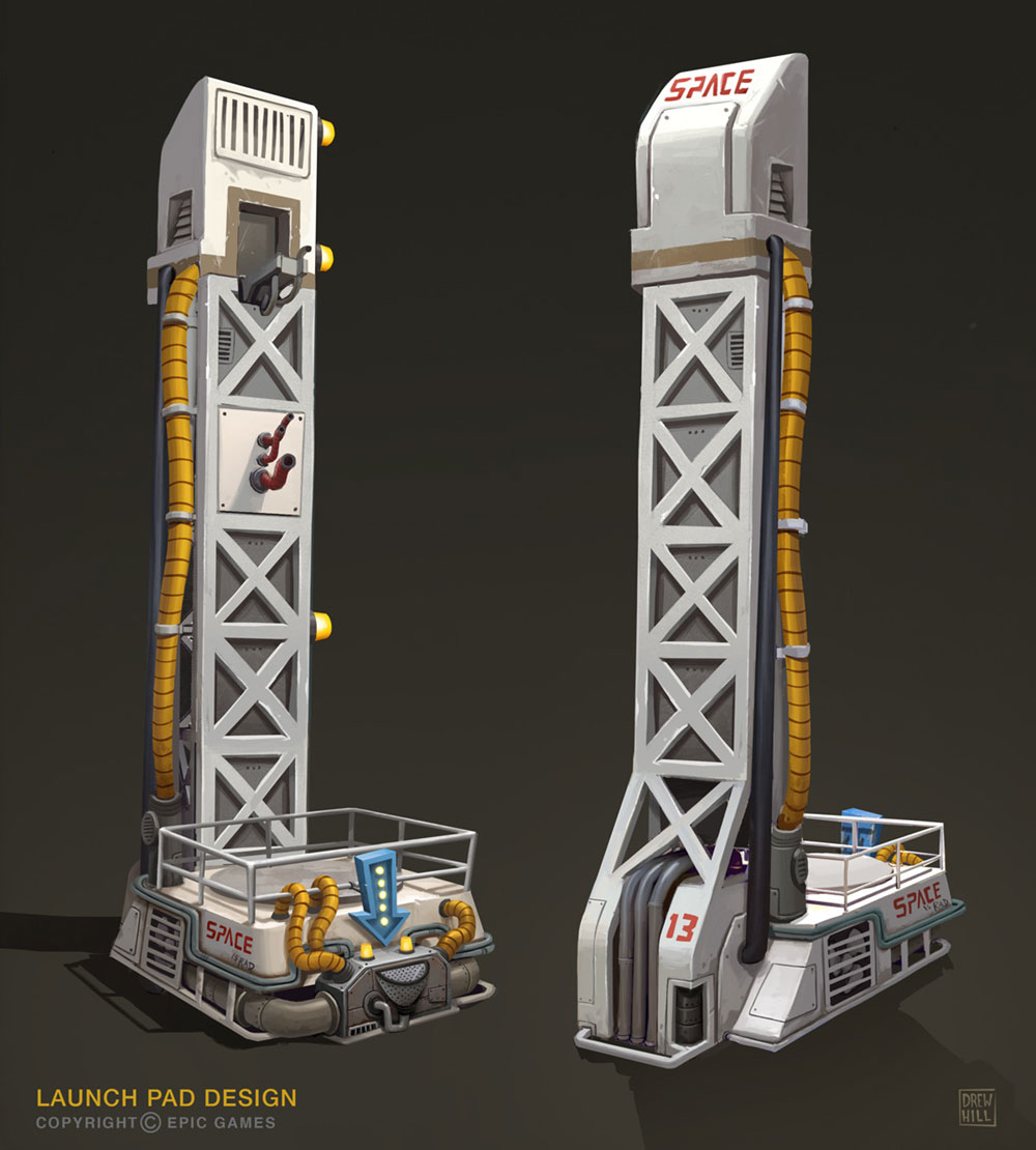 Launch Pad Concept Art from Fortnite
