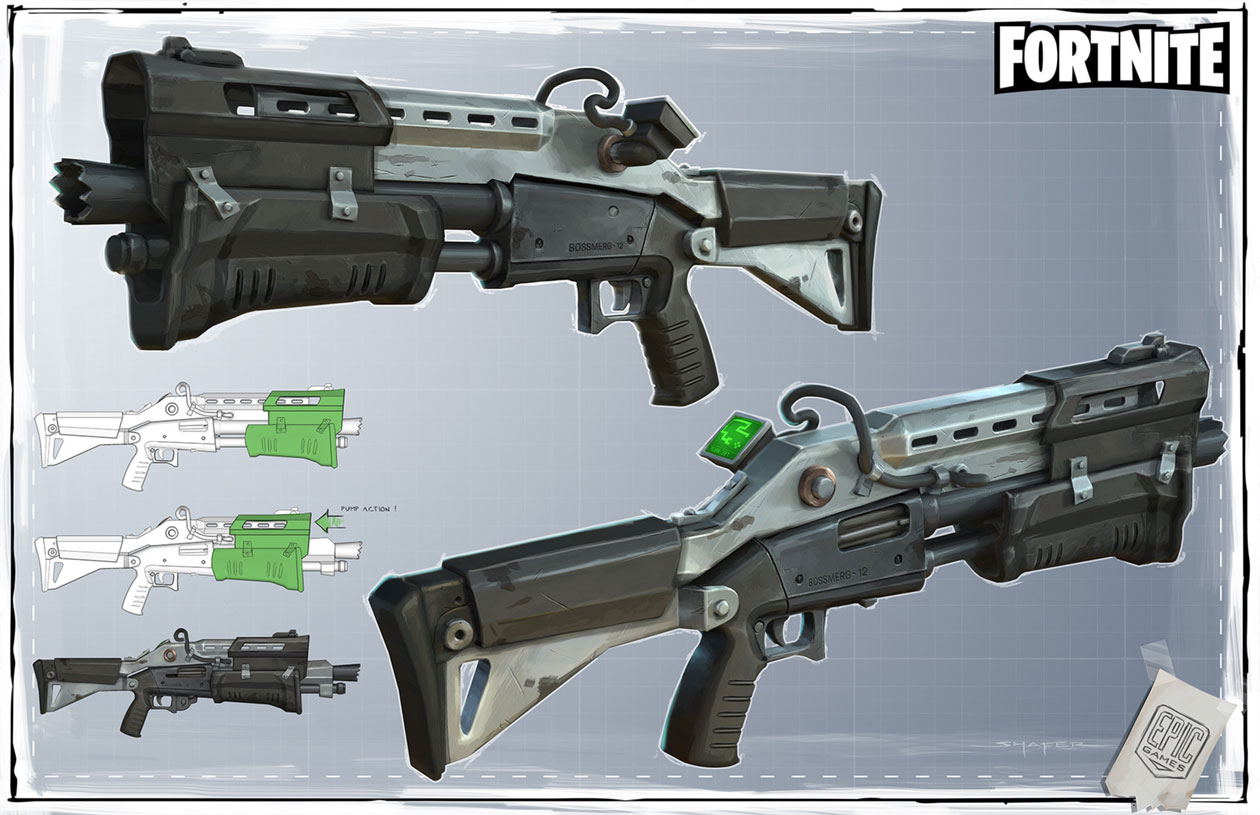 Longarm Enforcer Semi-auto Concept Art from Fortnite
