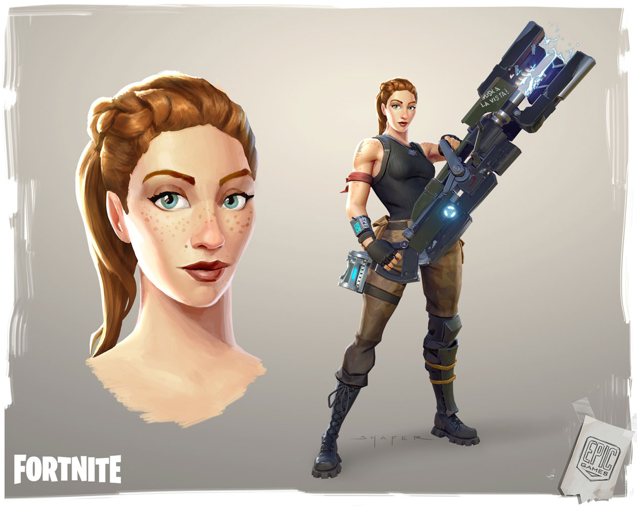 Female Soldier Concept Art from Fortnite