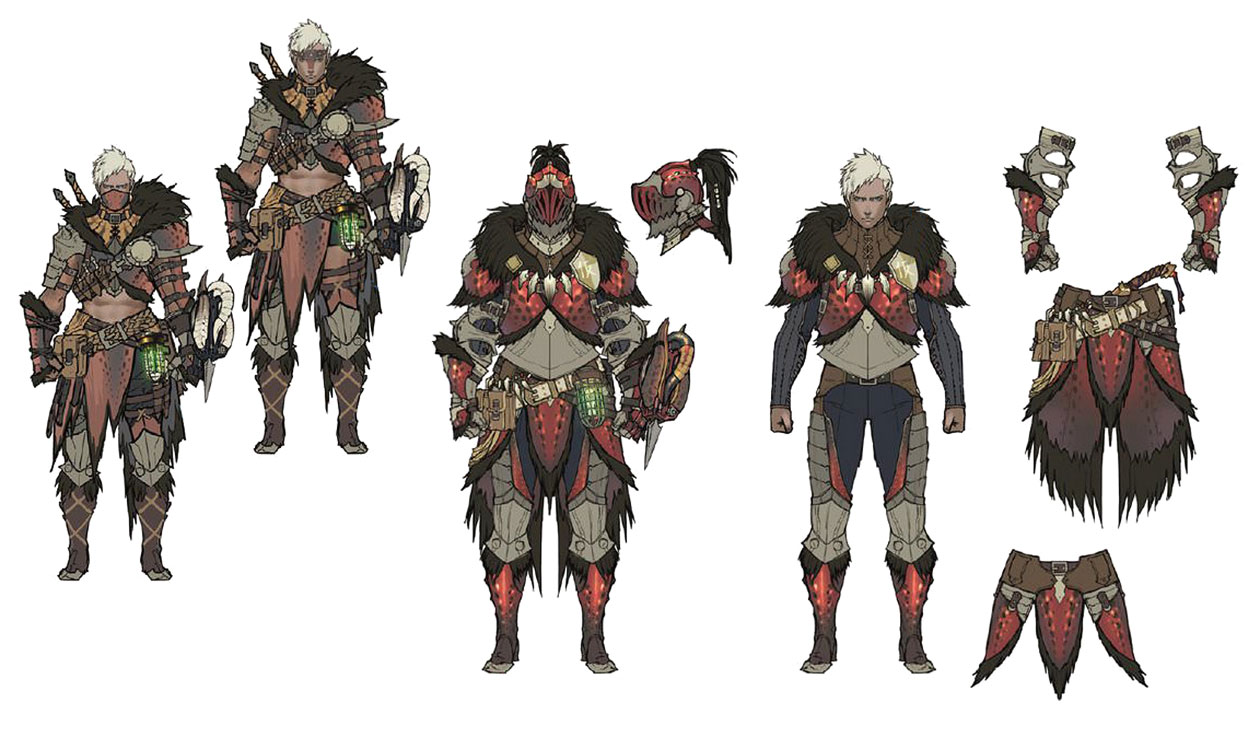 Male Anjanath Armor Artwork from Monster Hunter: World