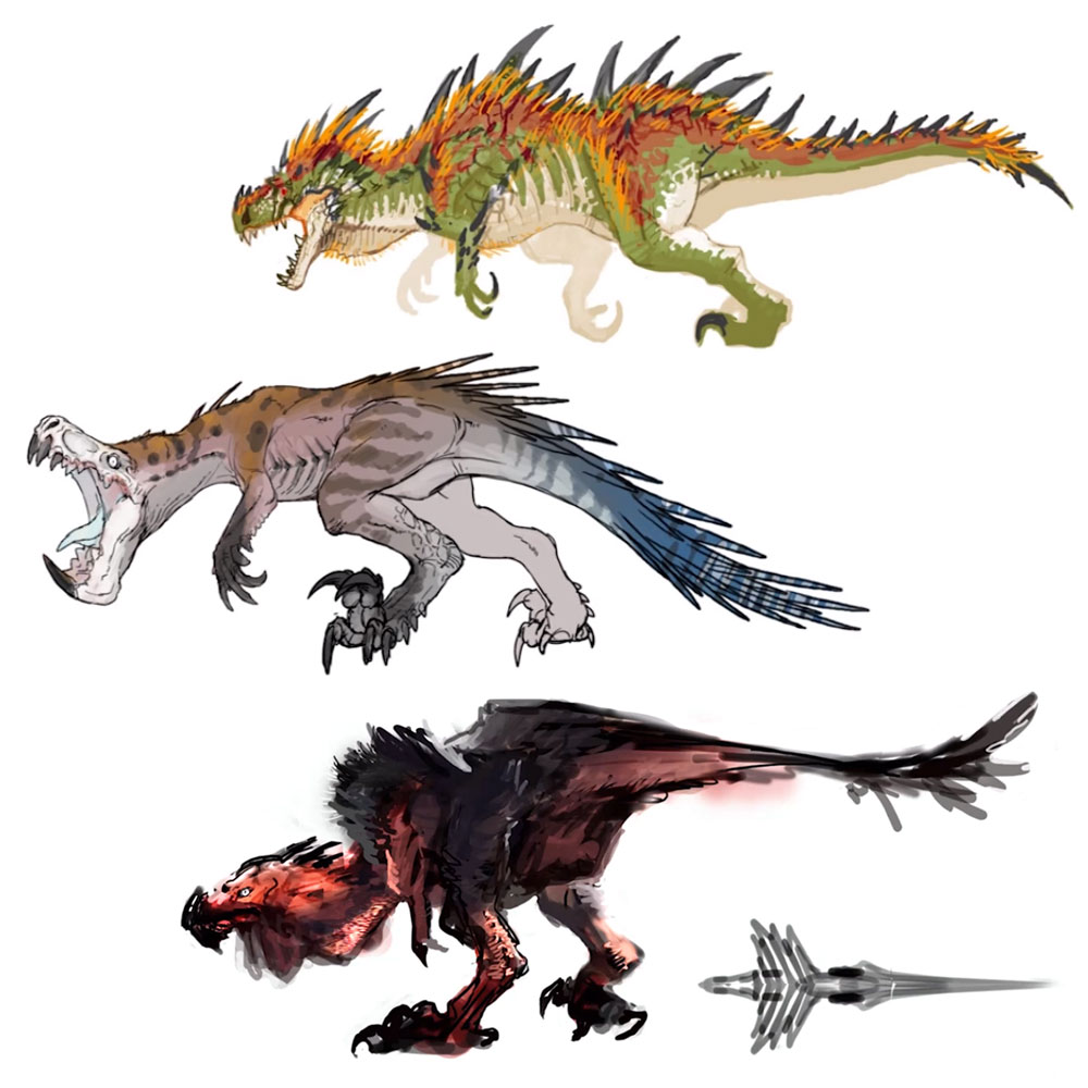 Anjanath Early Concept Artwork from Monster Hunter: World