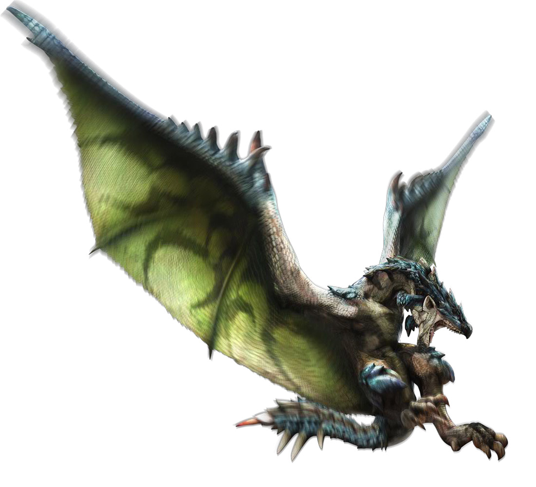 Azure Rathalos Artwork from Monster Hunter: World