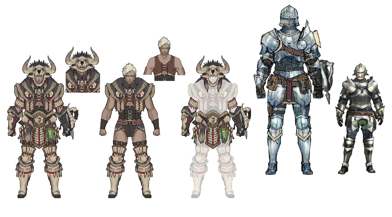 Bone and Alloy Armor Artwork from Monster Hunter: World