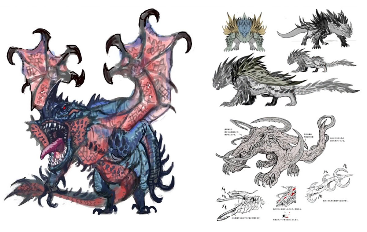 Nergigante Concept Artwork from Monster Hunter: World