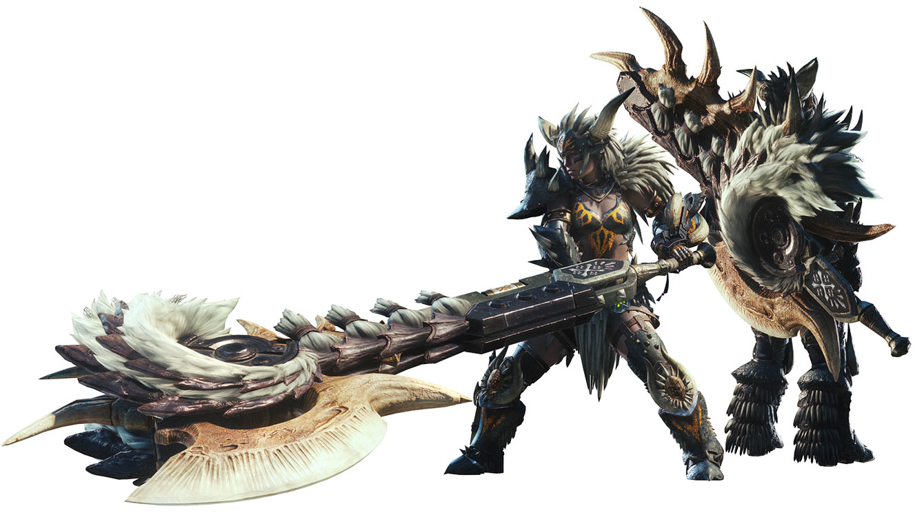 Switch Axe: Mammoth Halberd Artwork from Monster Hunter: World