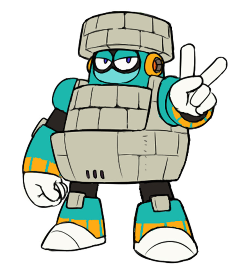 Block Man Concept Artwork from Mega Man 11