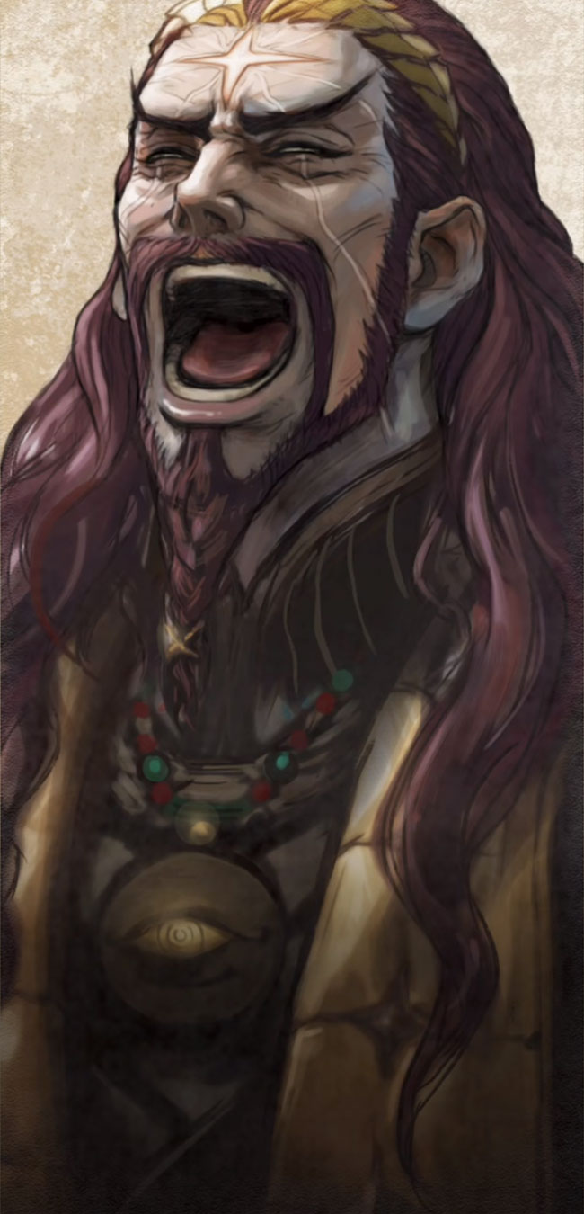Laughing Azwel Story Portrait Concept Art from Soulcalibur VI