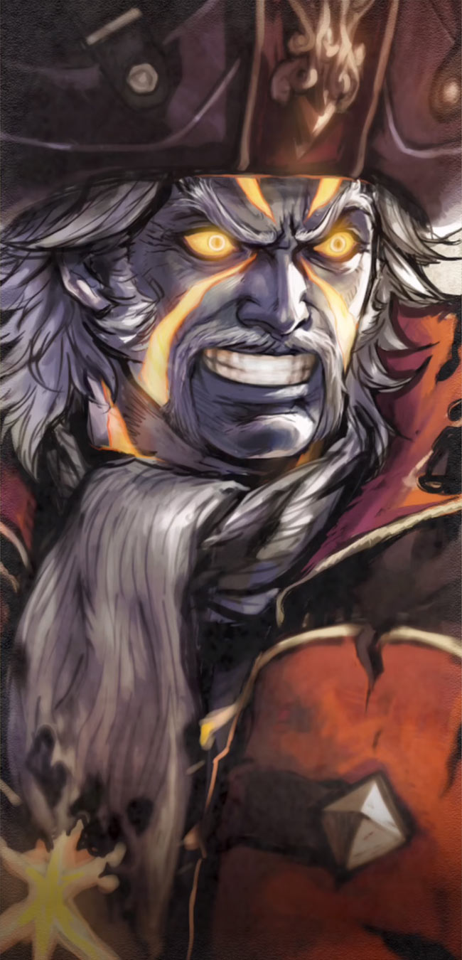 Pirate Cervantes Story Portrait Concept Art from Soulcalibur VI