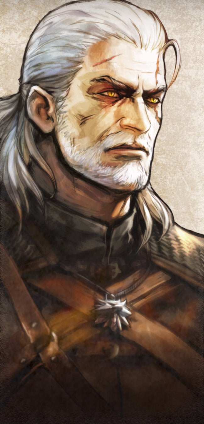Geralt Story Portrait Concept Art from Soulcalibur VI