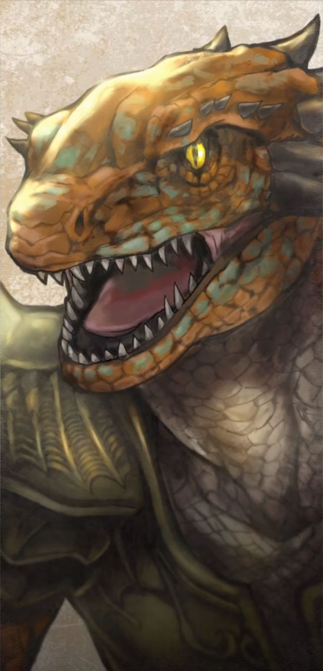Lizardman Chief Story Portrait Concept Art from Soulcalibur VI