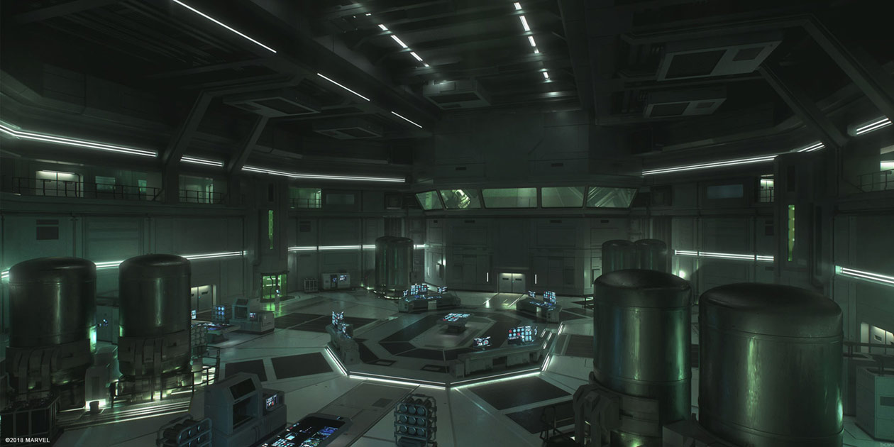 Arena Interior Concept Art from Spider-Man (2018)