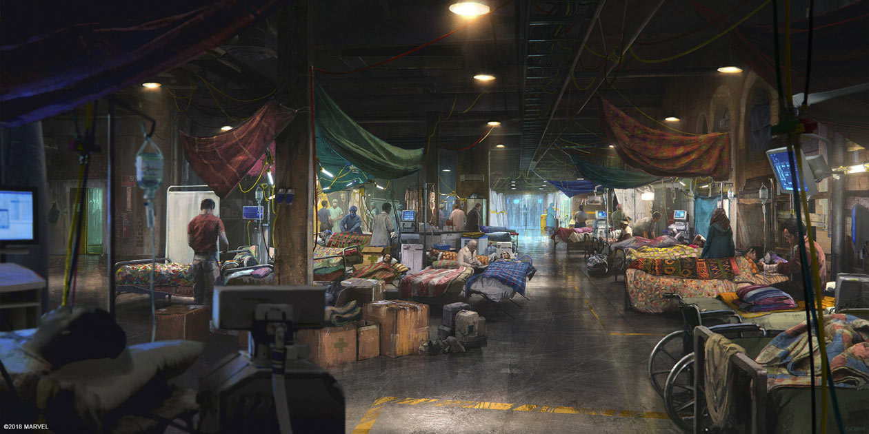 Elias Wirtham's Secret Hospital Concept Art from Spider-Man (2018)