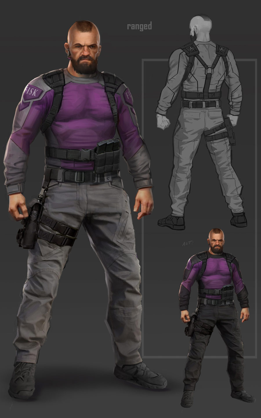 Fisk Security Guard Concept Art from Spider-Man (2018)
