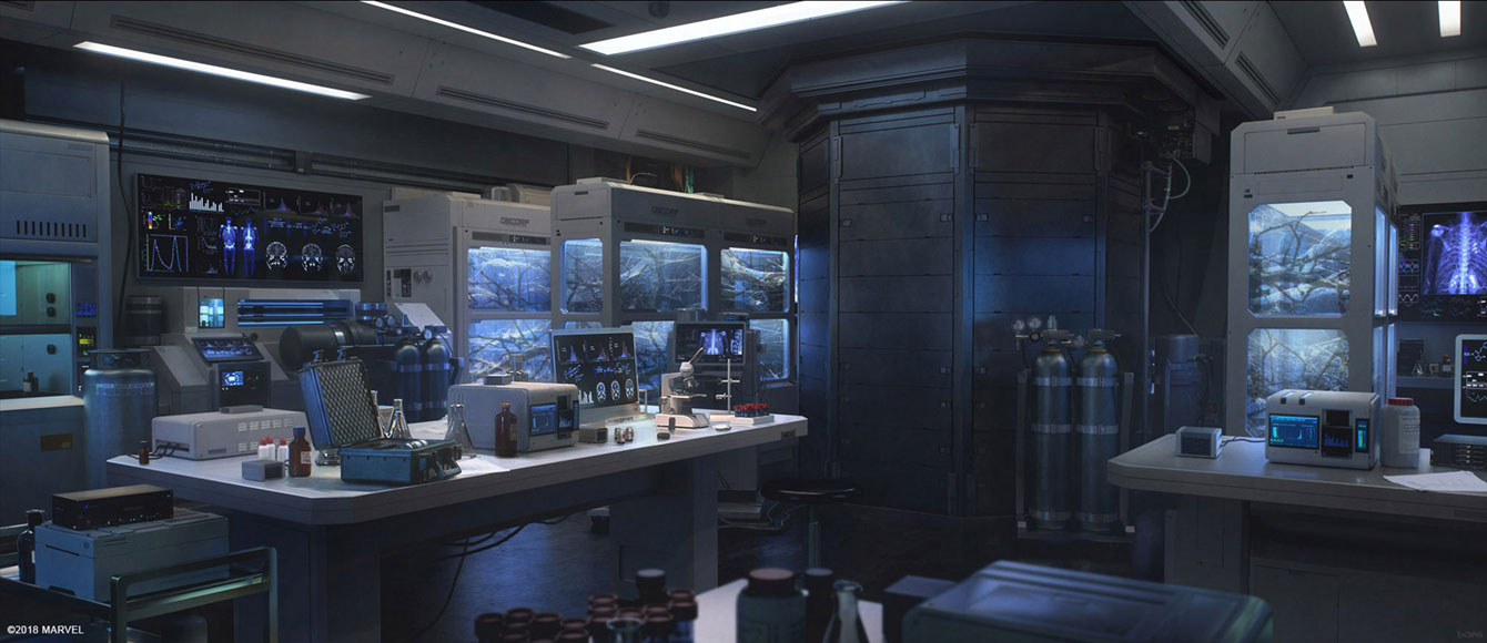 Norman Osborn's Lab Concept Art from Spider-Man (2018)