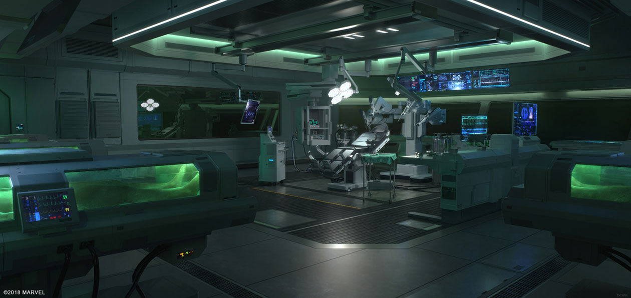 Observation Room Concept Art from Spider-Man (2018)