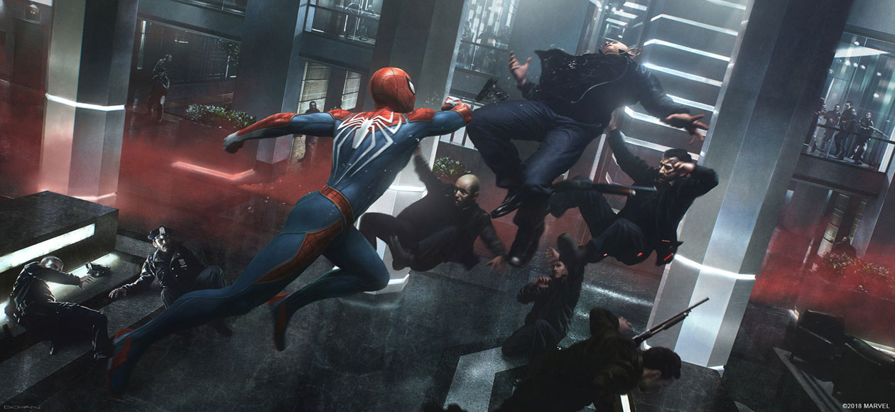Spider-Man Cover Concept Art from Spider-Man (2018)