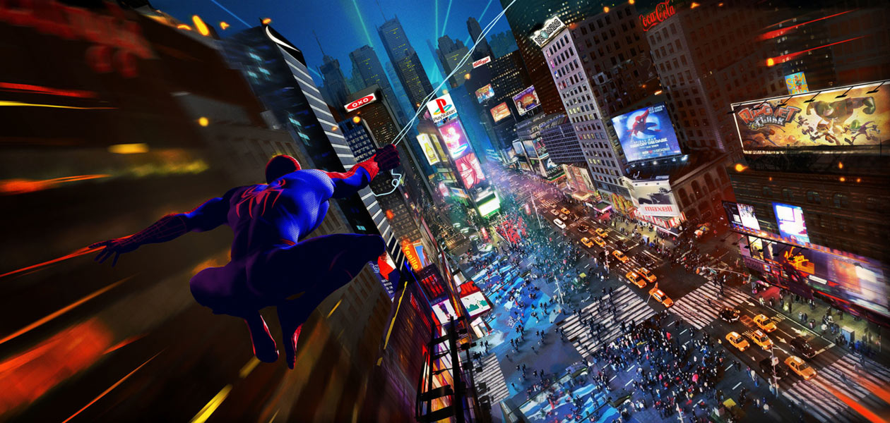 Web Swinging Concept Artwork from Spider-Man (2018)