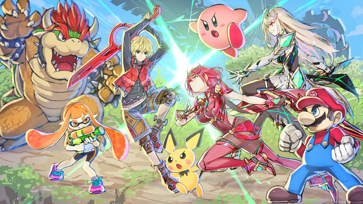 Pyra and Mythra Promo Art from Super Smash Bros. Ultimate