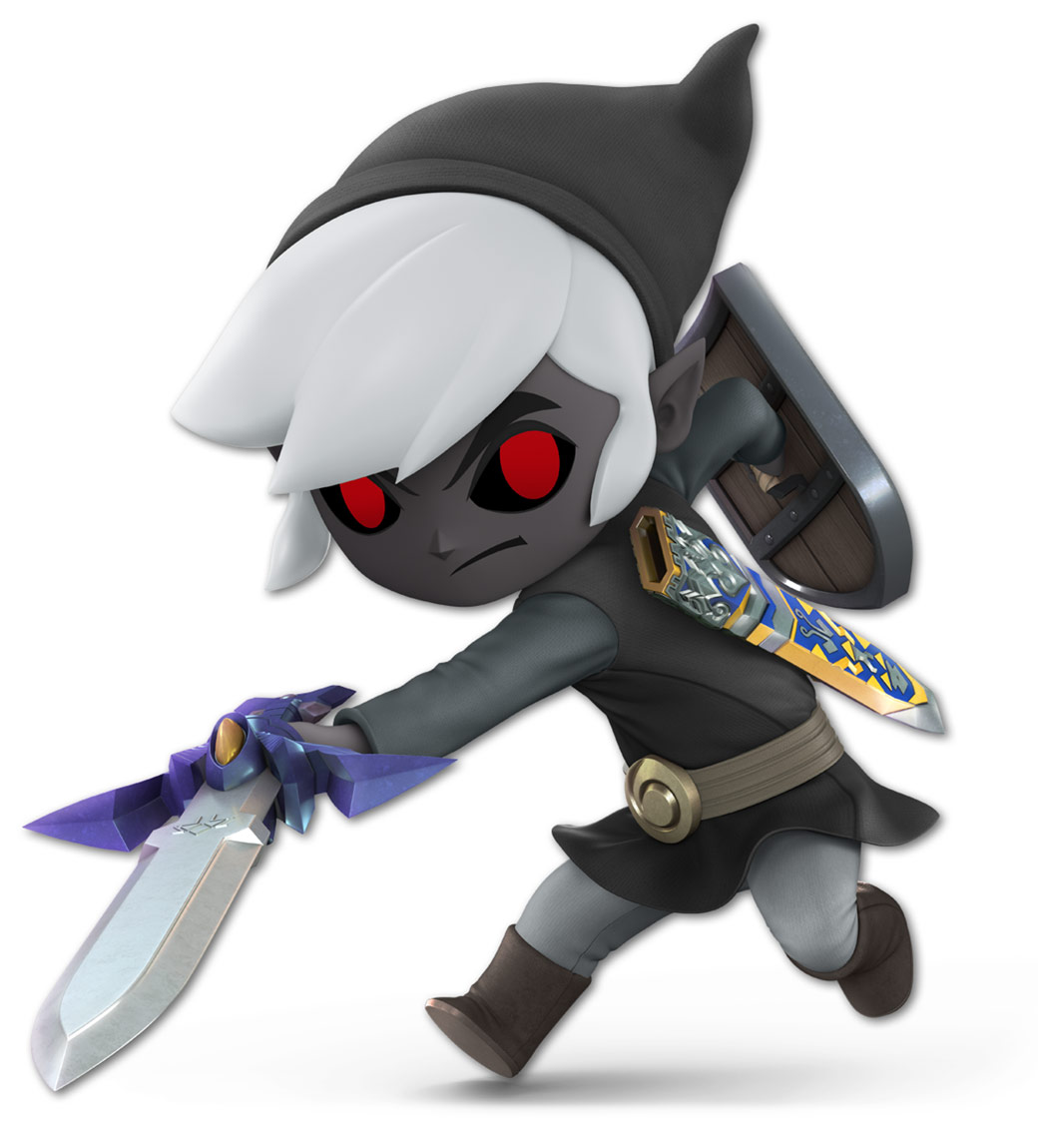 Dark Toon Link Artwork from Super Smash Bros. Ultimate