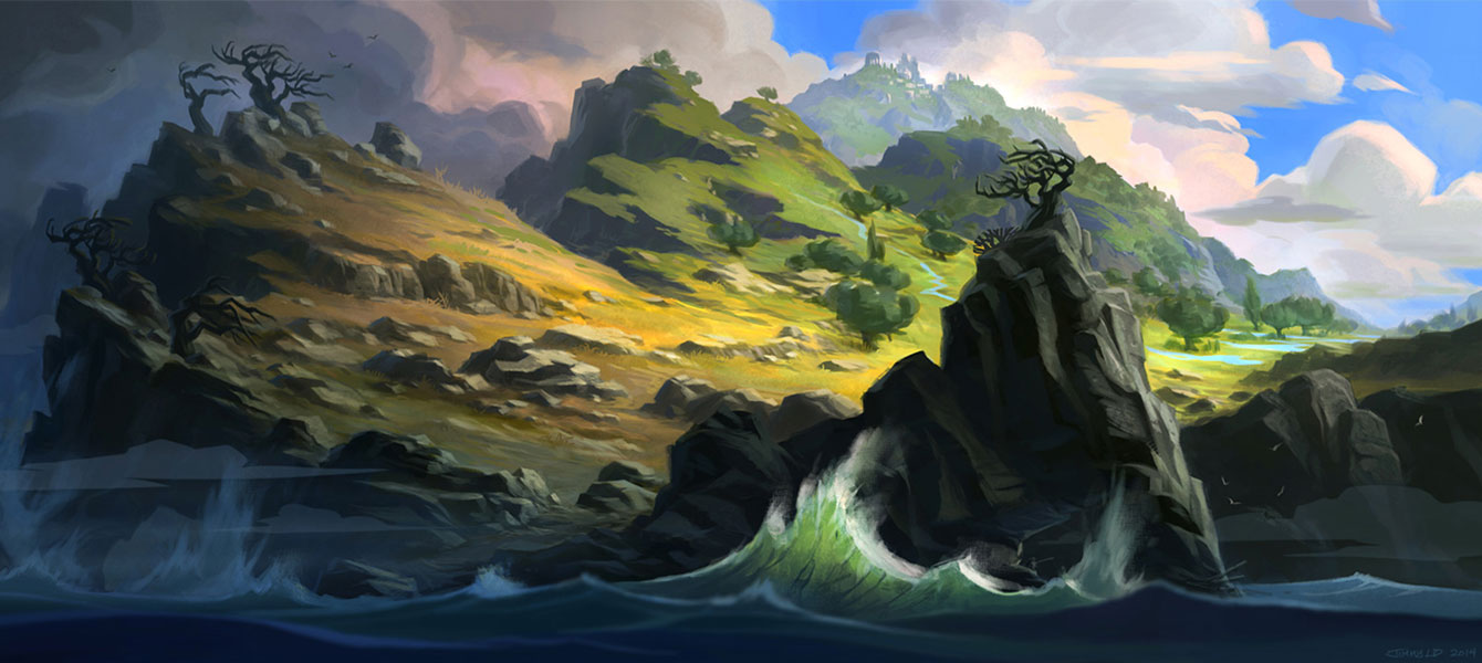 Azsuna Landscape Concept Art from World of Warcraft: Legion