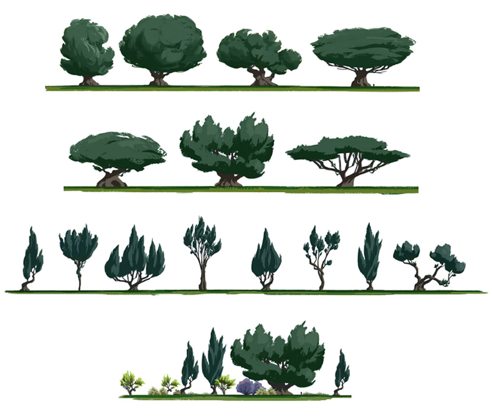 Azsuna Trees Concept Art from World of Warcraft: Legion