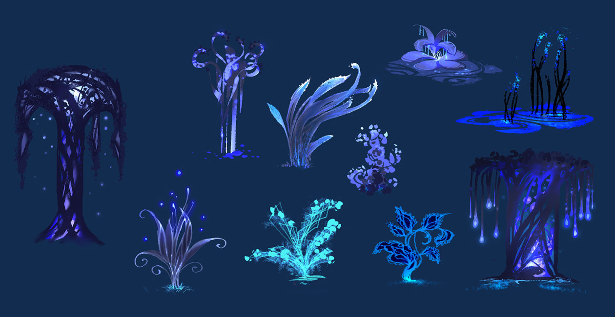 Dark Arcane Magic Flora Concept Art from World of Warcraft: Legion