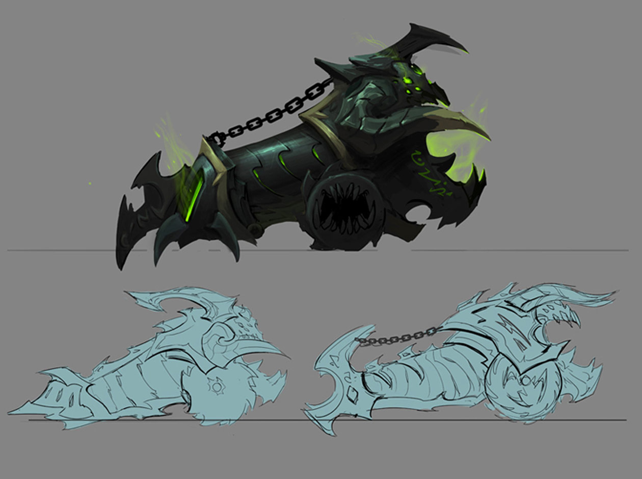 Fel Cannon Concept Art from World of Warcraft: Legion