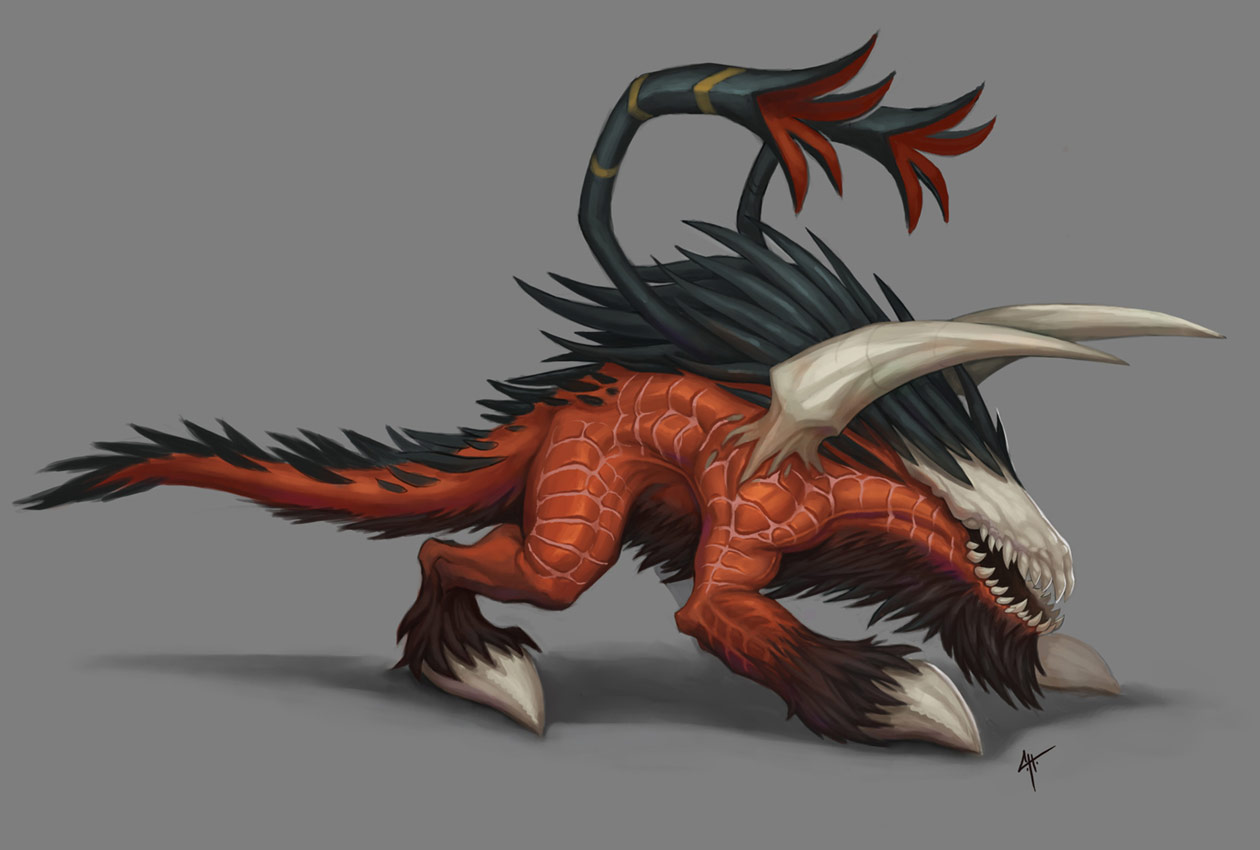 Fel Hunter Concept Art from World of Warcraft: Legion