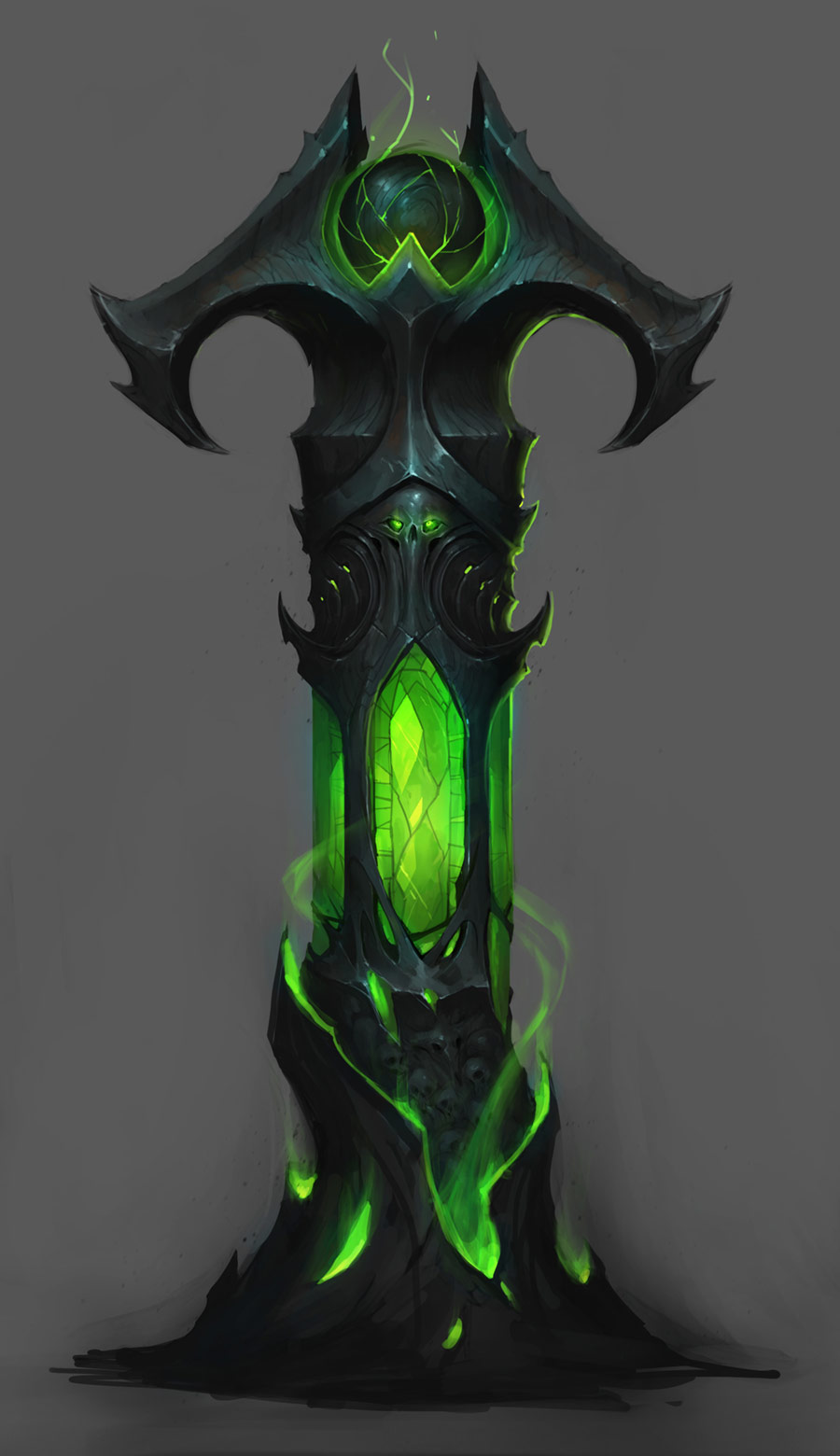 Fel Pillar Concept Art from World of Warcraft: Legion