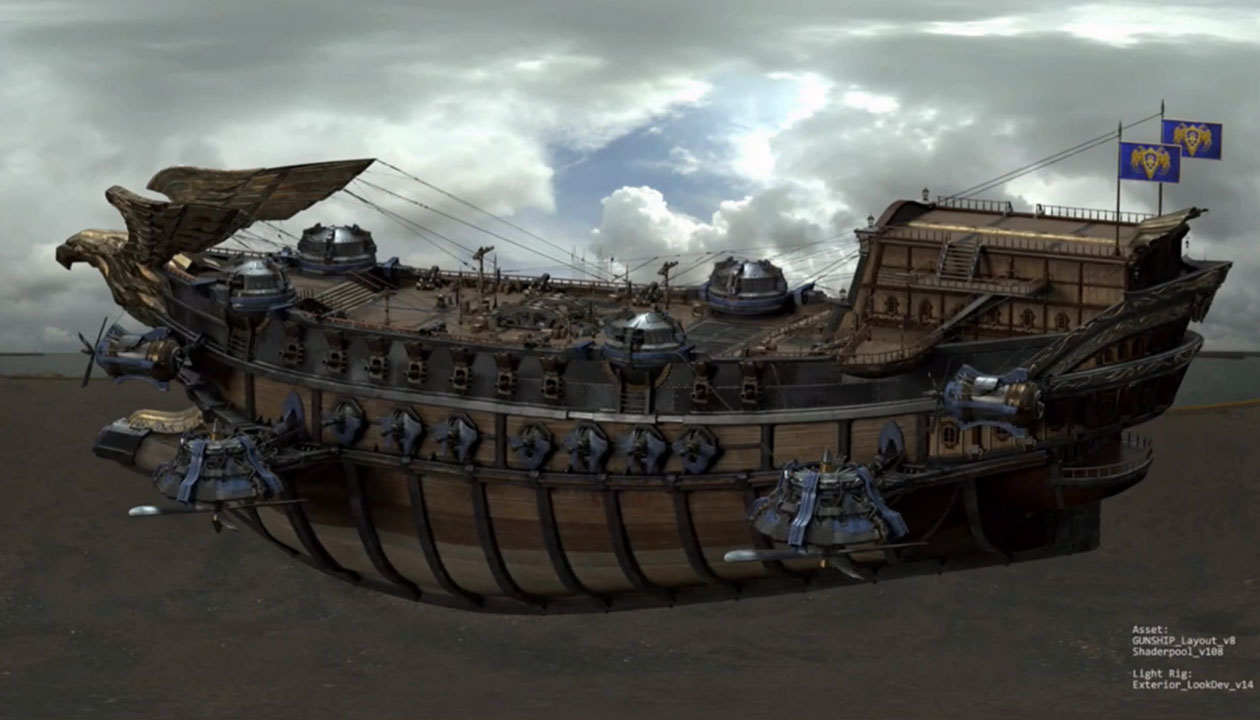 Gunship Concept Art from World of Warcraft: Legion