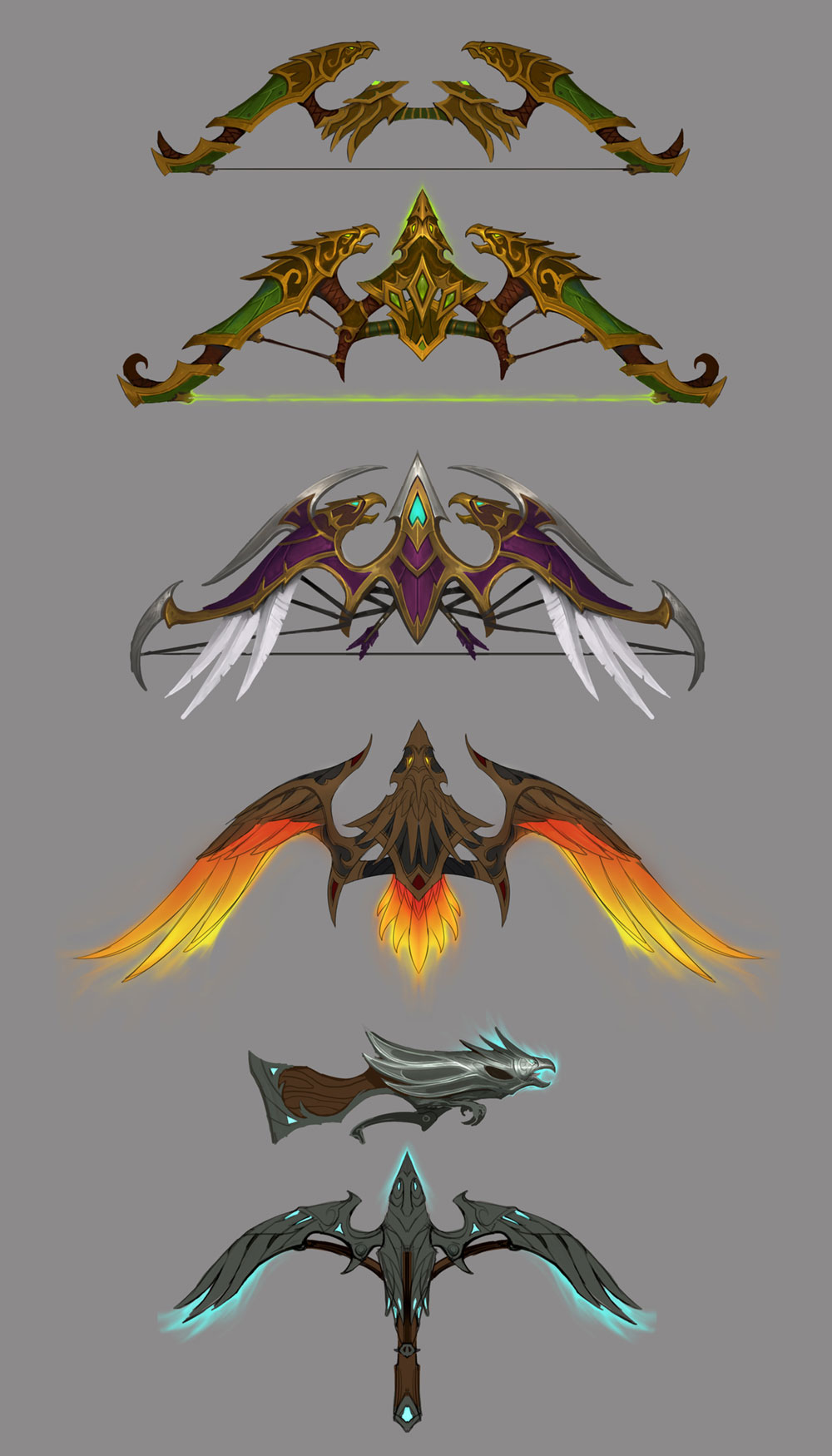 Marksmanship Hunter Weapons Concept Art from World of Warcraft: Legion