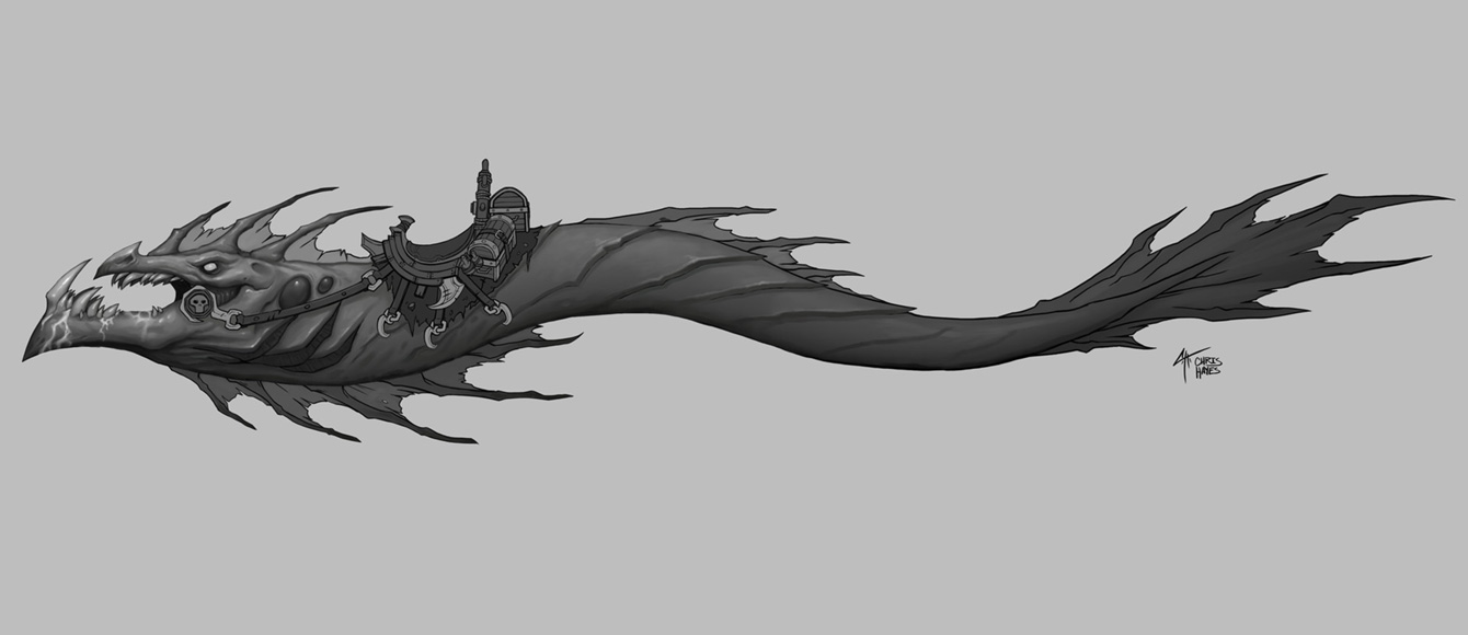 Riddler's Mind-Worm Mount Concept Art from World of Warcraft: Legion