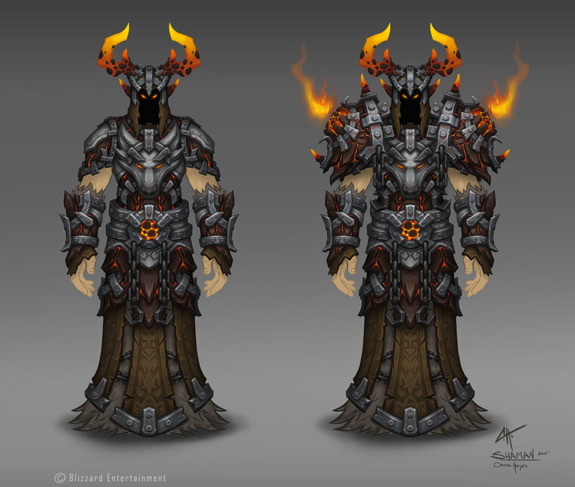 Shaman Raid Set Concept Art from World of Warcraft: Legion