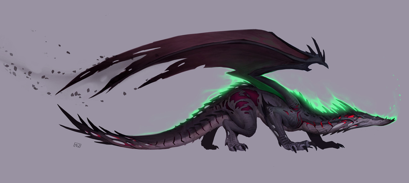 Stormdragon Nightmare Concept Art from World of Warcraft: Legion