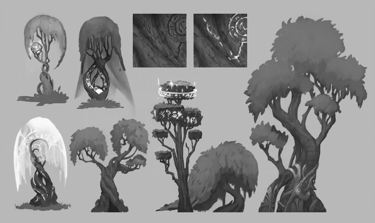 Suramar Trees Concept Artwork from World of Warcraft: Legion