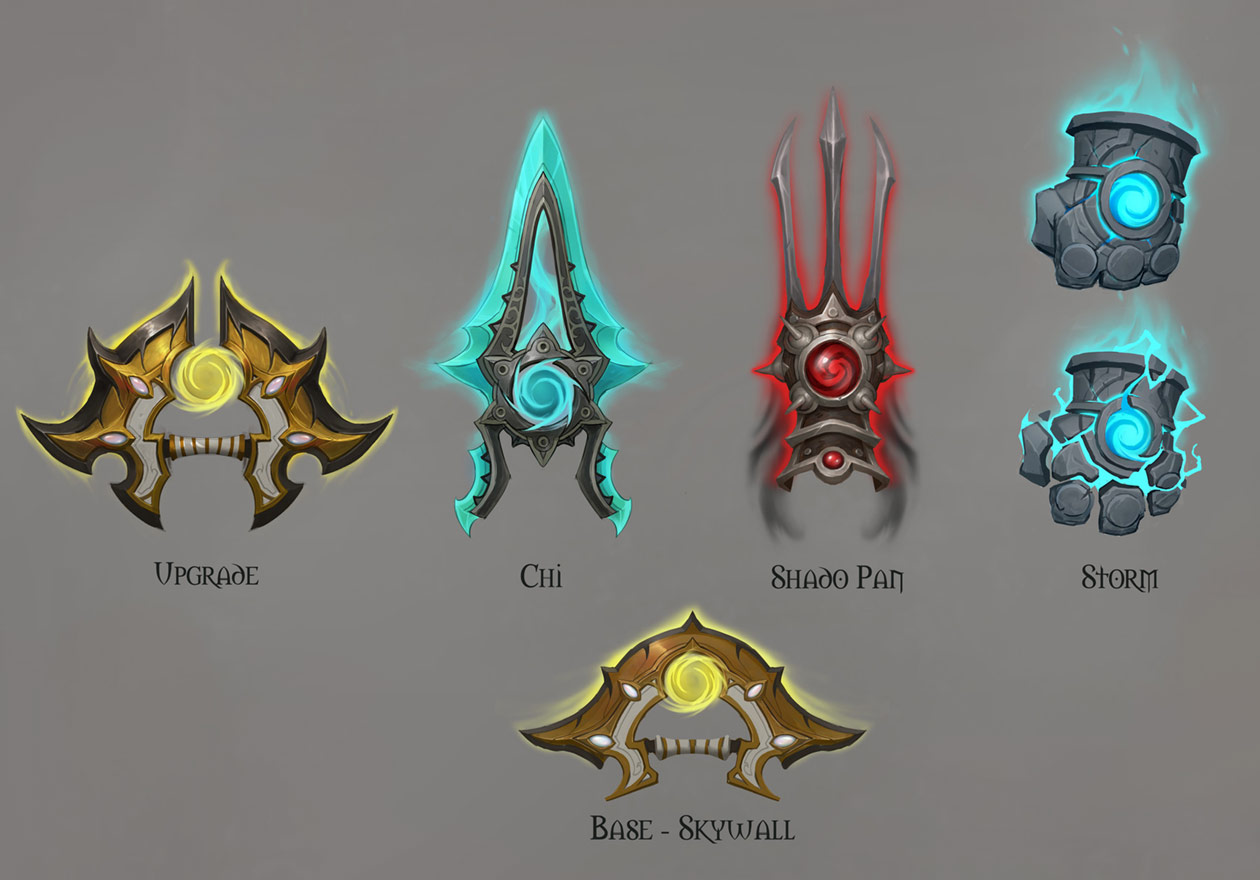 Windwalker Monk Weapons Concept Art from World of Warcraft: Legion