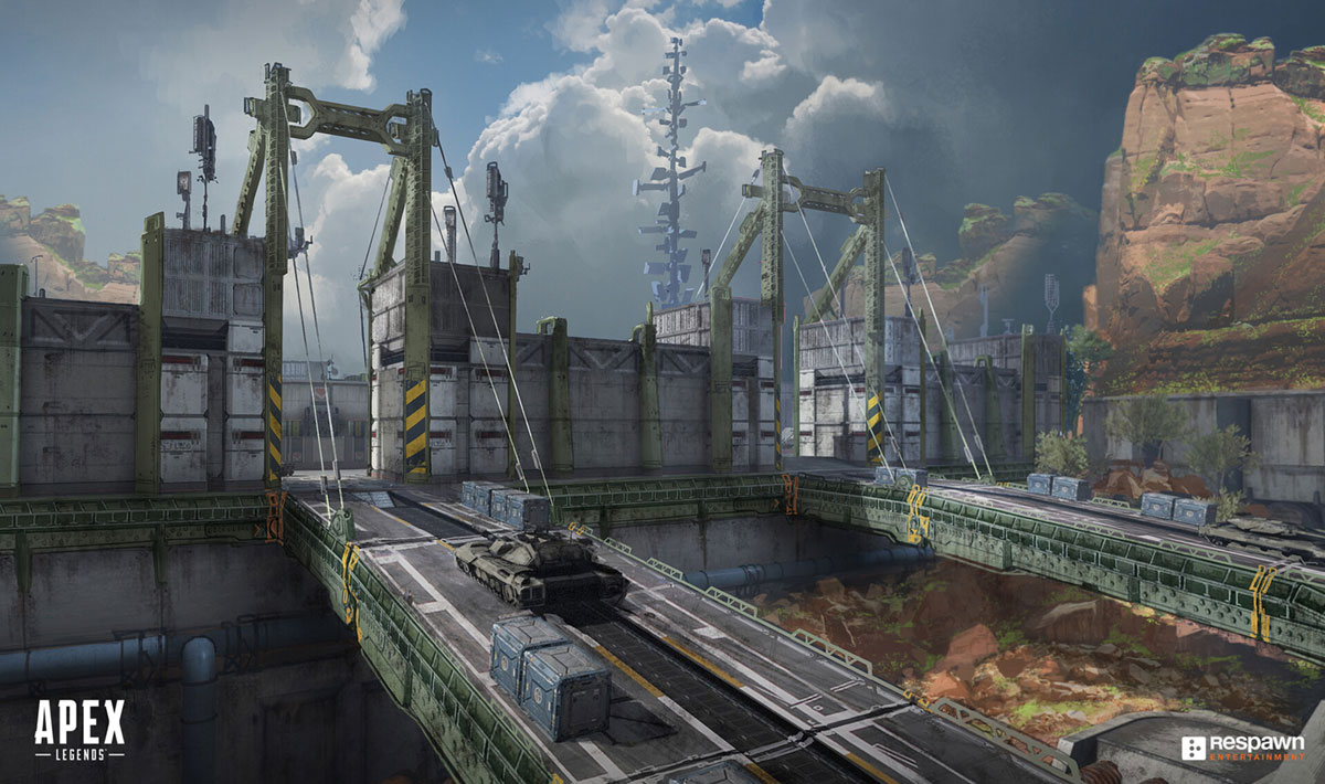 Airbase Bridge Artwork from Apex Legends