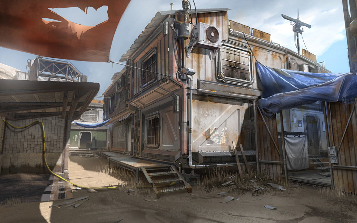 Architecture Paintover Artwork from Apex Legends
