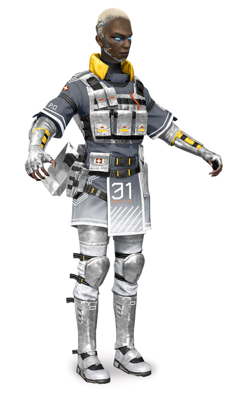Bangalore, Officer Williams Legendary Skin Art from Apex Legends