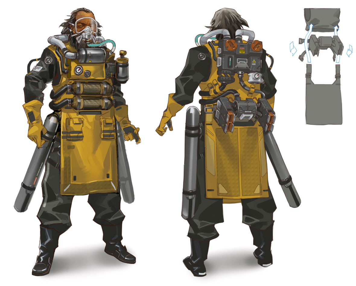 Caustic Concept Art from Apex Legends